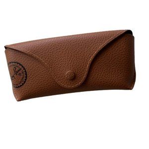 Ray Ban Brown Pebbled Sunglasses Glasses Case with Snap Close
